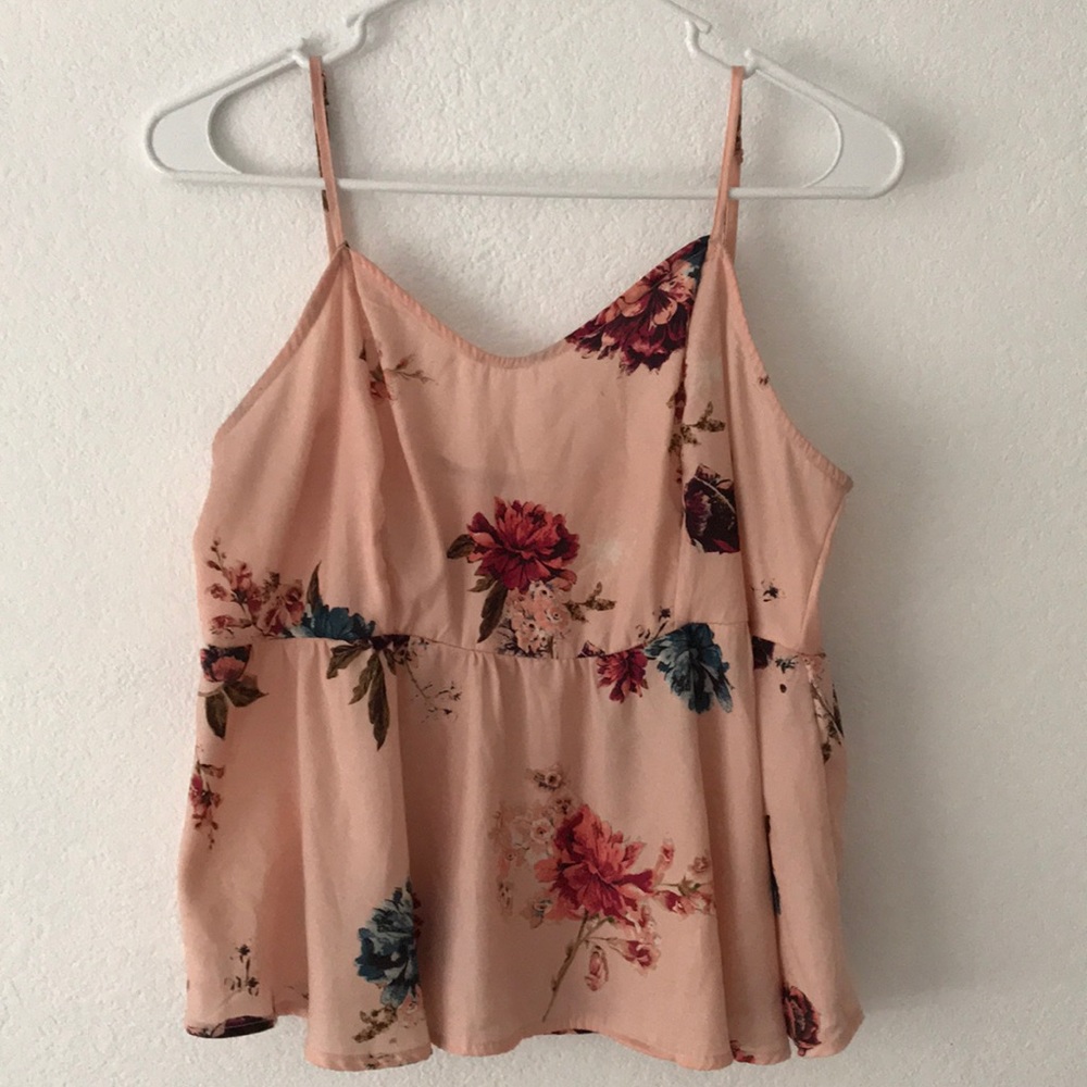 Chelsea & Violet spaghetti strap flare top